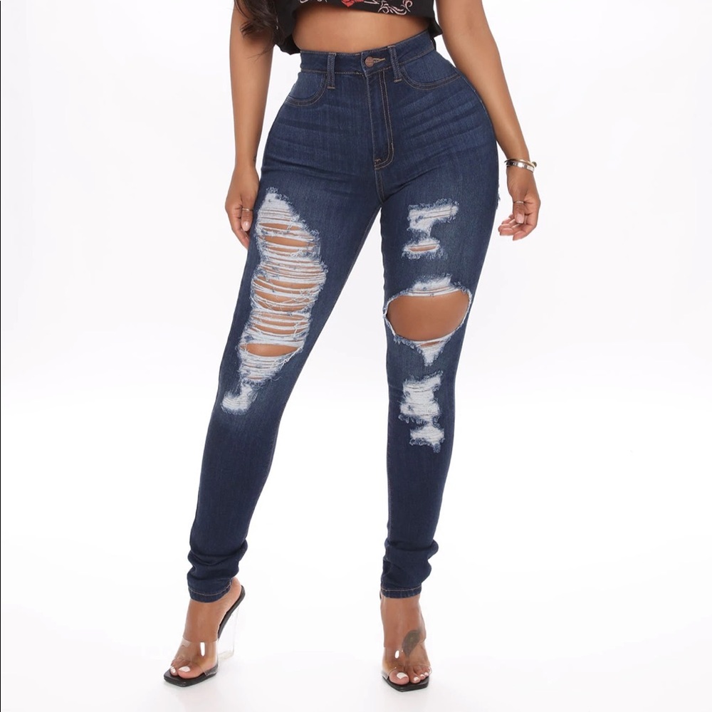 Ripped Dark wash Jeans